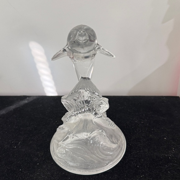 Clear Glass Dolphin Figurine Cristal D'Arques-Durand's Crystal "Animal Boutique - Picture 2 of 8